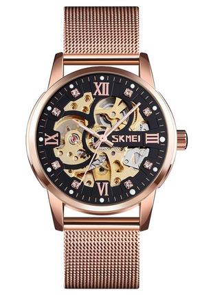 Часы skmei 9199rg rose gold наручные кварцевые