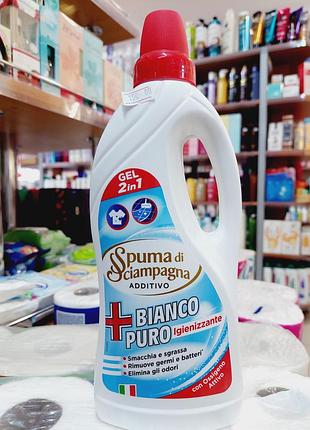 Плямовивідник для білої білизни spuma di sciampagna bianco puro oxy active 1 л