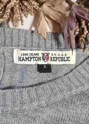 Натуральний оригінальний светр джемпер із написом hampton republic 🌺5 фото