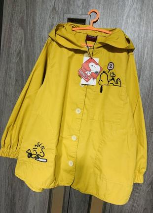 Мультяшная парка ветровка тренч с легендарным снупи snoopy peanuts zara kids.7 фото