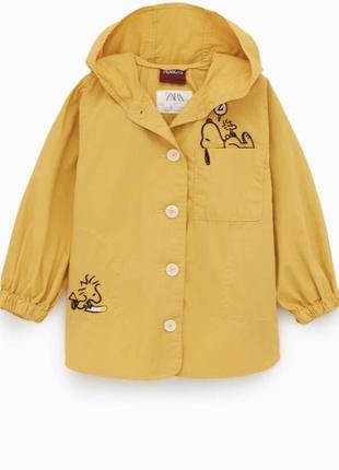 Оригинальная неоновая куртка ветровка снупи snoopy peanuts zara kids.