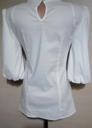 Белая блуза с кружевом и красивой кокеткой sogo весенняя скидка!5 фото