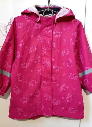 Дощовик куртка демісезонна куртка курточка h&m hello kitty для дівчинки 2-3-4 роки 98-104