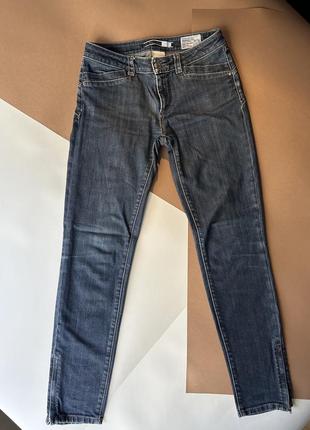 Синие джинсы sportmax denim stretch размер 38 с серней посадкой