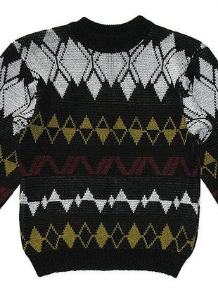 Светр на хлопчика 36-38/140-146 кофта зимовий джемпер пуловер вовняний теплий в'язаний