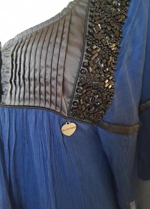 Изысканная шелковая итальянская блуза с вышивкой glamorous4 фото