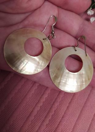 🌸🌸🌸сережуи перламутр