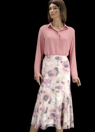 Новая юбка-миди "roman originals" шифоновая на подкладке . размер uk14.2 фото