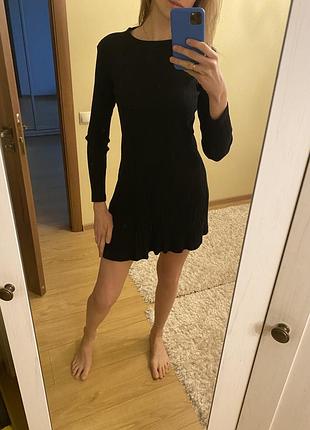 Черное мини платье zara