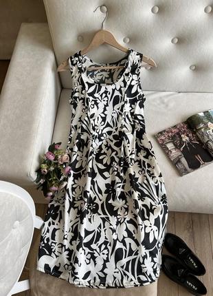 Шелковое платье в цветочный принт1 фото