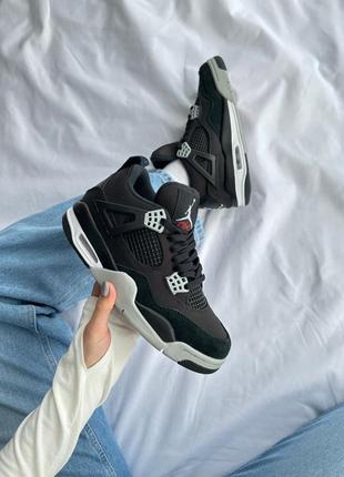 Кроссовки nike air jordan 4 retro se 'black canvas'