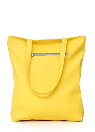 Жіноча сумка sambag shopper жовта5 фото