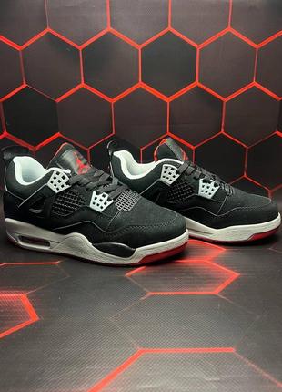 Jordan 4 black white red