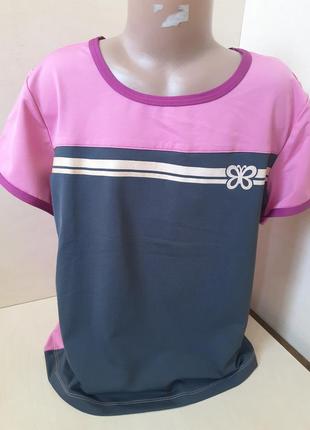 Летняя подростковая спортивная футболка для девочки кения 146 152 1586 фото