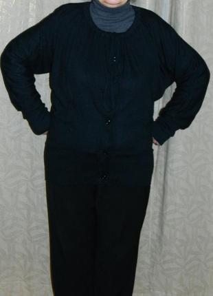 Туніка жіноча кофта тепла чорна р. 52-54