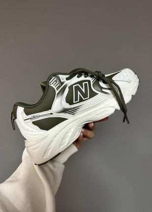 Кросівки new balance 530 khaki white leather8 фото