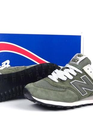 Шикарные женские кроссовки new balance 574 khaki хаки5 фото