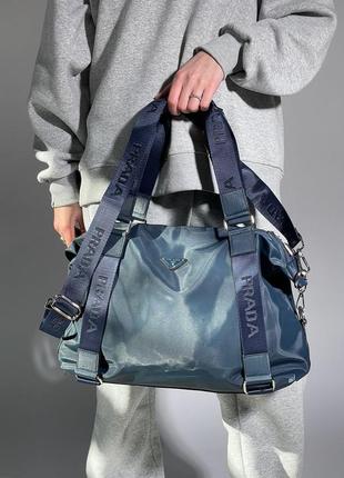 Сумка в стиле prada sport blue 6