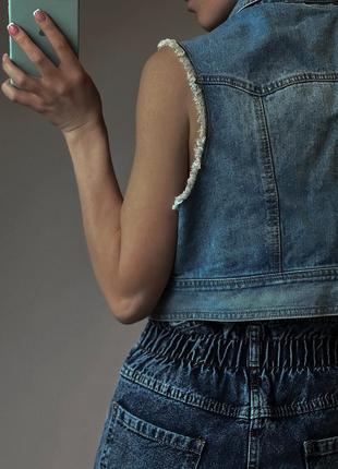 Джинсова жилетка denim3 фото