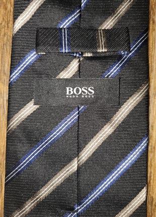 Шёлковый классический галстук hugo boss италия, шёлк4 фото