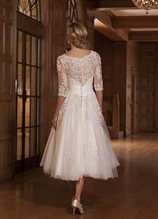 Шикарное свадебное платье 50-52 размер2 фото