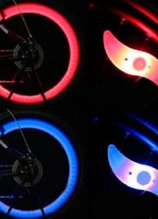 Світлодіодний ліхтар на колесо велосипеда f 32258 (300) світлодіодний відбивач, на листі2 фото