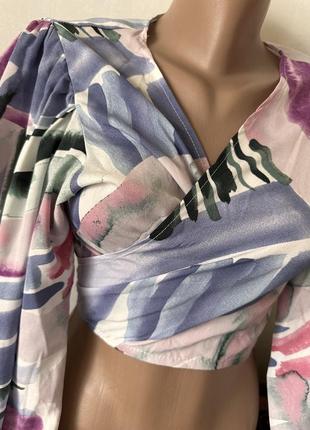 Блузка цветная рукава