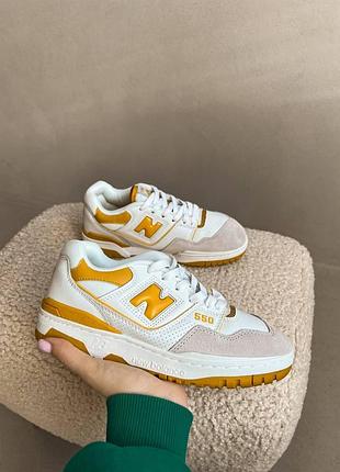 Мужские кроссовки new balance 550 yellow скидка sale / smb