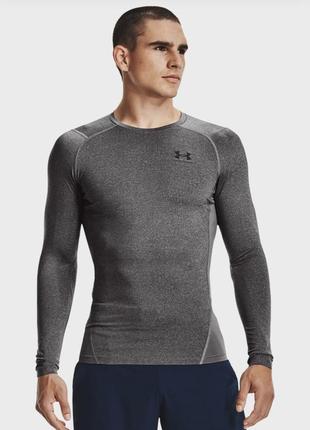 Under armour мужской серый компрессионный лонгслив ua hg armour comp ls