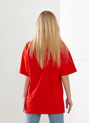 Стильная женская футболка oversize с накатом mickey3 фото