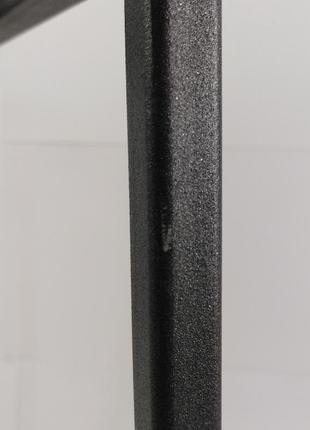 Стол журнальный куб 450 стекло 6 мм прозрачное/графит - черный металл (cub 450 cg-bl)7 фото