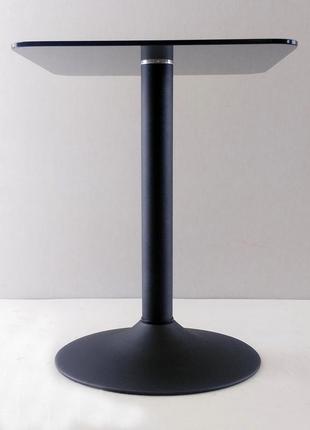 Скляний кавовий стіл commus solo 400 kv gray-black-blm605 фото