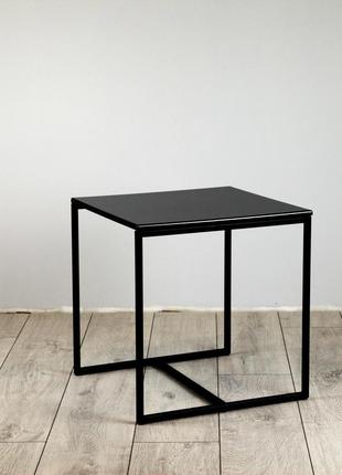 Стол журнальный куб 400 антрацит - черный (cub 400 black-black)