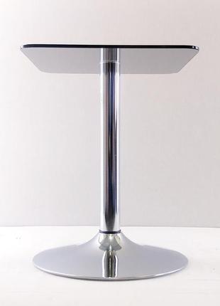 Скляний кавовий стіл commus solo 400 kv gray-chrome-chr605 фото