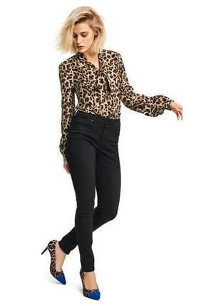 Женская, блузка, нарядная, вискозная, леопардовая, размер 40/eur342 фото