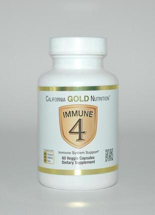 Підтримка імунної системи, immune 4, california gold nutrition, 60 капсул1 фото