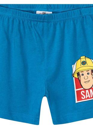 Піжама (футболка і шорти) для хлопчика disney fireman sam 371169 086-92 см (12-24 months) синій5 фото