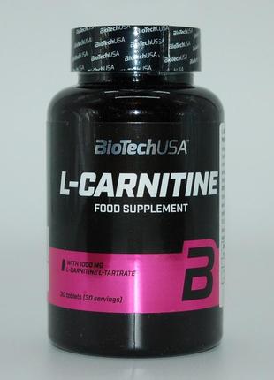 Л-карнитин, l-carnitine, 1000 mg, 30 таблеток1 фото