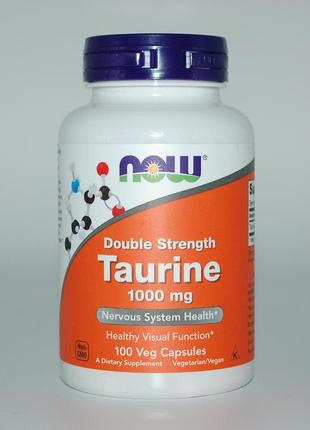 Таурін, taurine, now foods, 1000 мг, 100 капсул