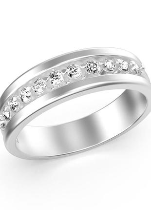 Золотое кольцо с бриллиантами 0,17 карат. белое золото1 фото