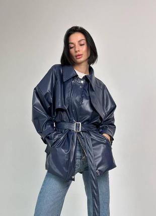 Жіноча шкіряна куртка в стилі h&m | демісезонна куртка з еко шкіри