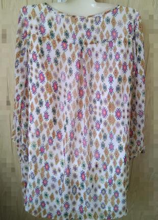 Вільна блуза на підкладці joanna hope з вирізами на рукавах і вишивкою намистинами/5хl2 фото