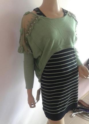Платье-туника двойка сарафан и свитерок1 фото