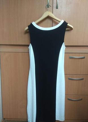 Літній, класичної, трикотажне плаття!!! футояр, чорне, біле2 фото