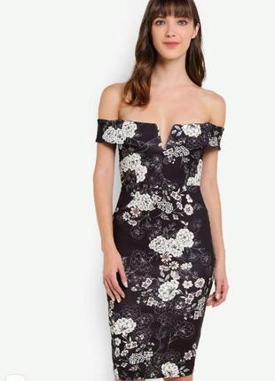 Платье миди по фигуре на плечи р. 14-16