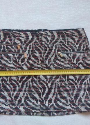 Короткая твидовая мини юбка zara8 фото