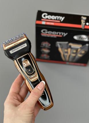 Набір для гоління та стрижки geemy gm-595 3в1 (машинка, бритва, трімер)2 фото