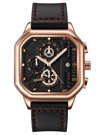 Спортивные мужские часы skmei 1963rg rose-gold водостойкие наручные кварцевые