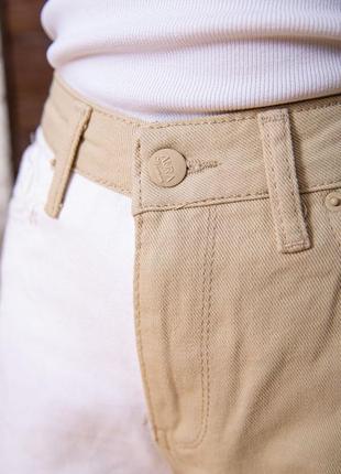 Летние джинсы бежево-белые5 фото