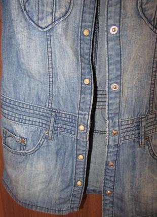 Сарафан джинс на кнопках джинс р-р 110 см на 4-5 лет8 фото